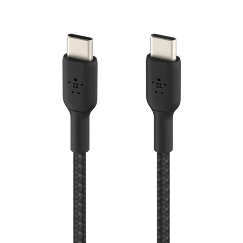 كابل بيلكن USB-C إلى USB-C مجدول 1 متر أسود