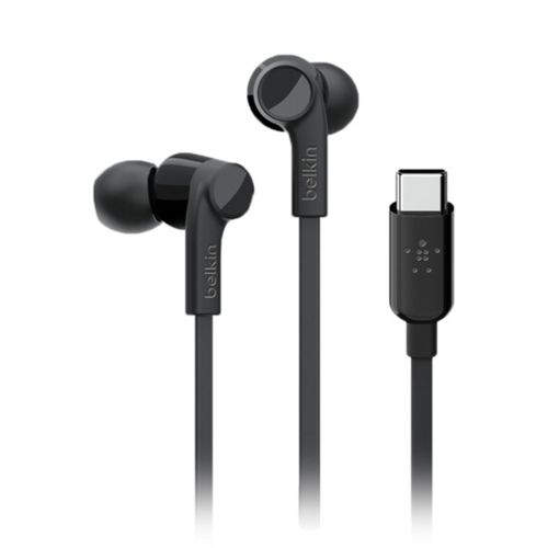 سماعات أذن سلكية بيلكين بمنفذ USB-C مع ميزة تحديد مستوى الصوت القابل للتعديل  أسود