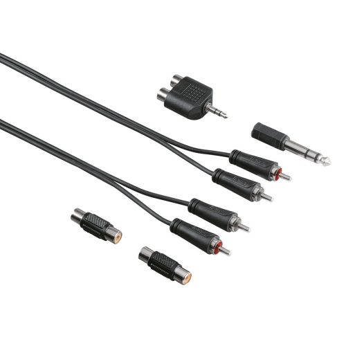 كابل هاما‏ RCA Connection Kit بطول 2.5 متر أسود HAMA122329