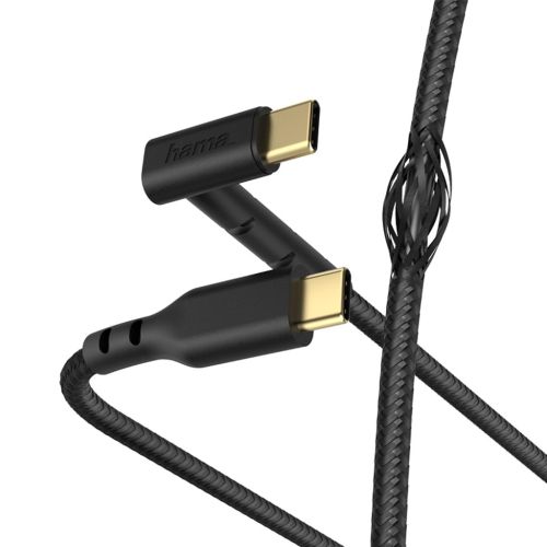 كابل هاما Stand Charging/Data USB-C - USB-C بطول 1.5متر أسود HAMA187214