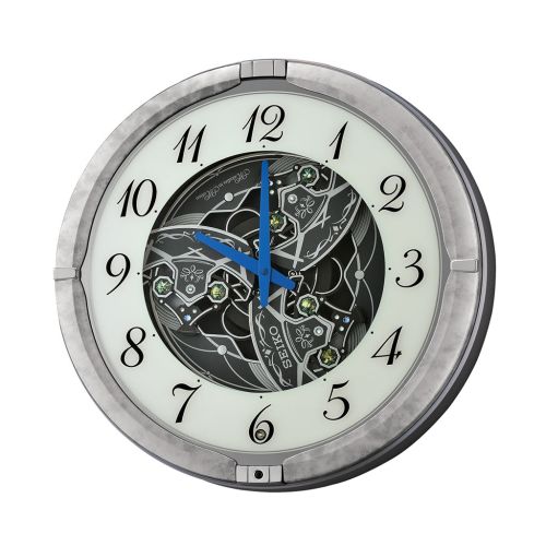 ساعة حائط سيكو برواز بلاستيك مزودة بمستشعر إضاءة QXM397S