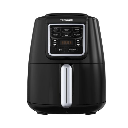 قلاية هوائية بدون زيت تورنيدو 1550 وات 4 لتر شاشة LED أسود × سيلفر THF-1554D-XL-BS