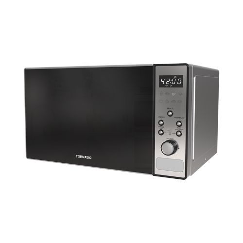 ميكروويف تورنيدو سولو 25 لتر 900 وات 8 قوائم سيلفر TMDS-25EL-S