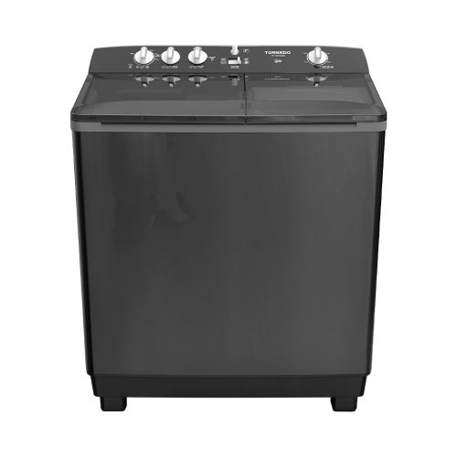 غسالة ملابس تورنيدو نصف أوتوماتيك 10 كجم طلمبة أسود TVH-HM10TSP(BK)